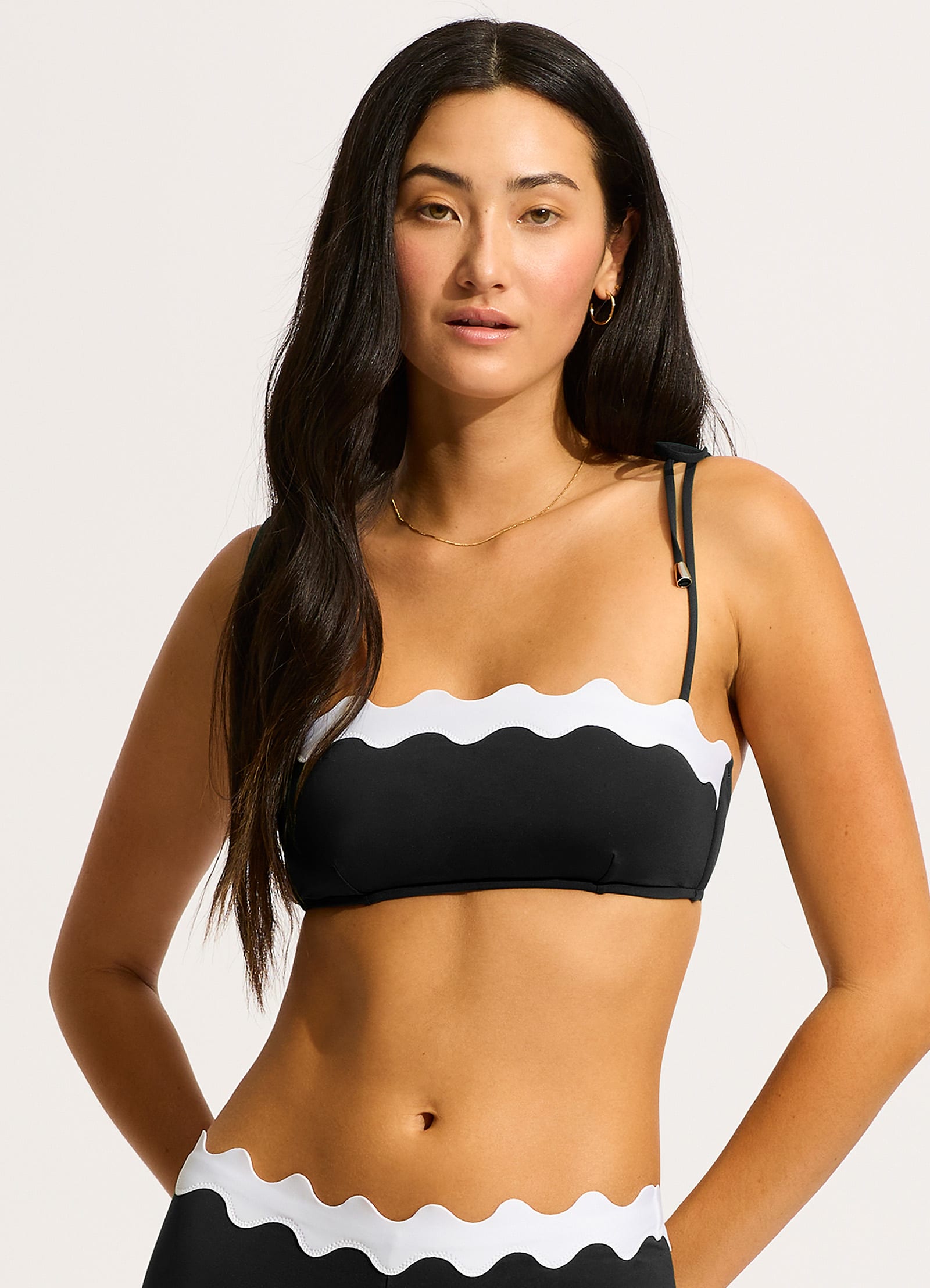 Gia Ric Rac Bustier Bandeau - Black – Seafolly US