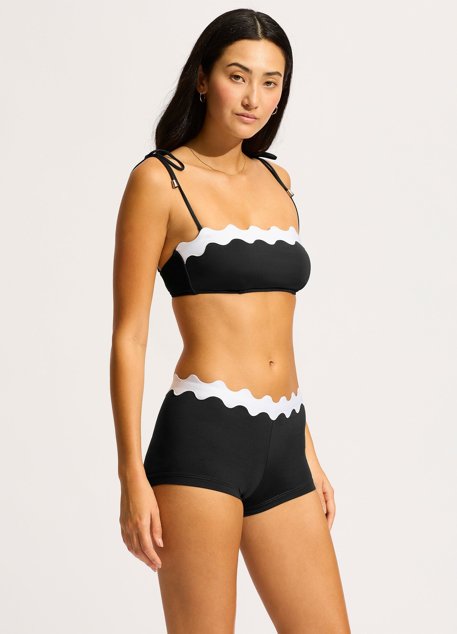 Gia Ric Rac Bustier Bandeau - Black – Seafolly US