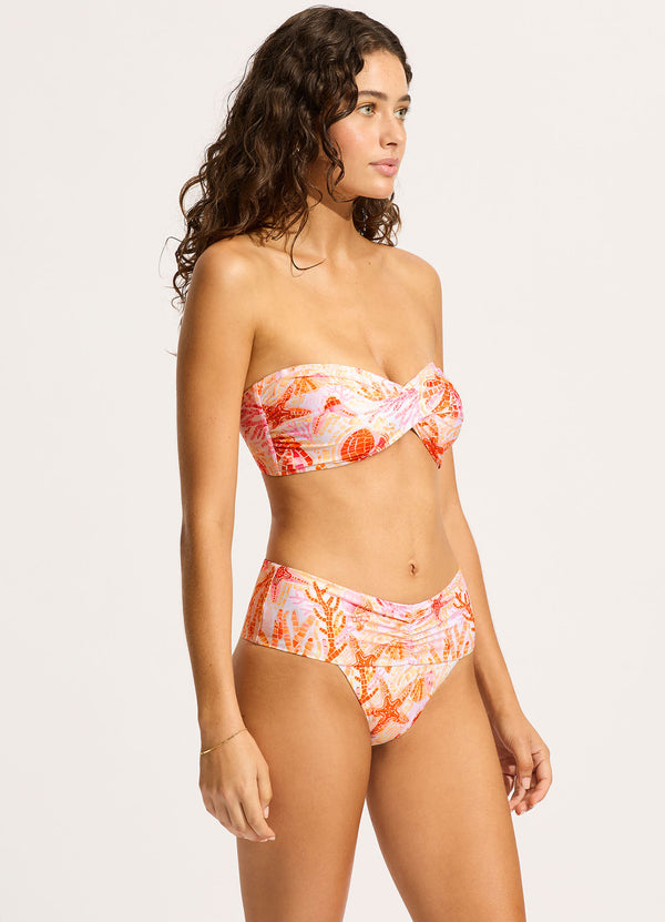 La Mer Twist Bandeau Bikini Top - White