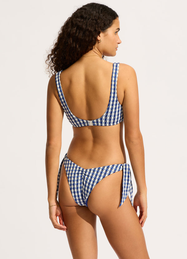 Bella Tie Side High Cut Rio Bikini Bottom - Ultramarine