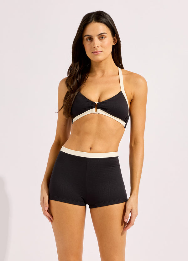 Bandwave Belted Boyleg Bikini Bottom