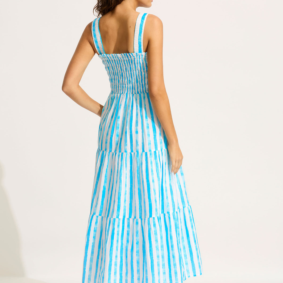 EDITH COTTON MIDI DRESS, MULTI SEA TURTLE SOIREE main image 1