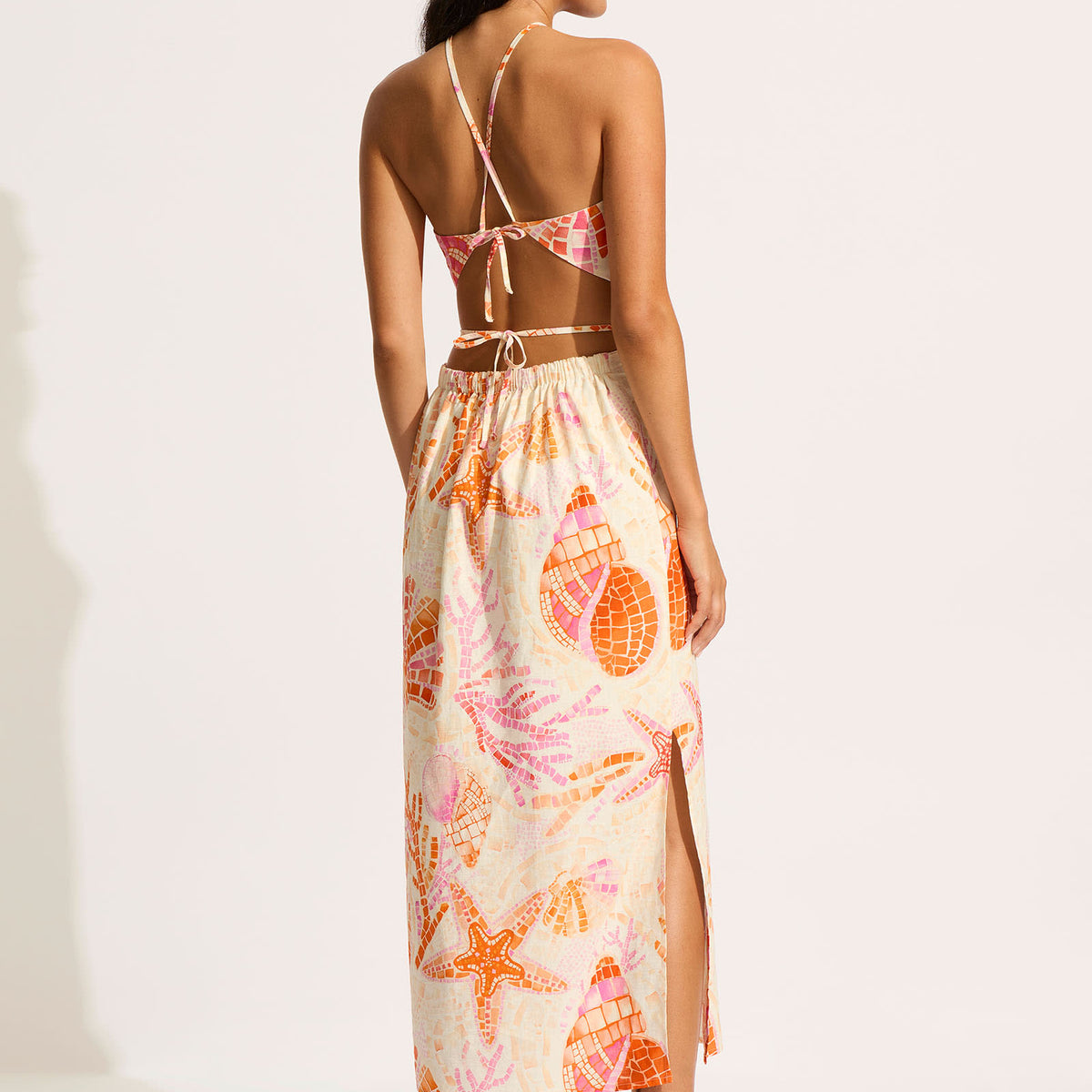Seafolly La Mer Bandeau Mini Dress Cover Up - White