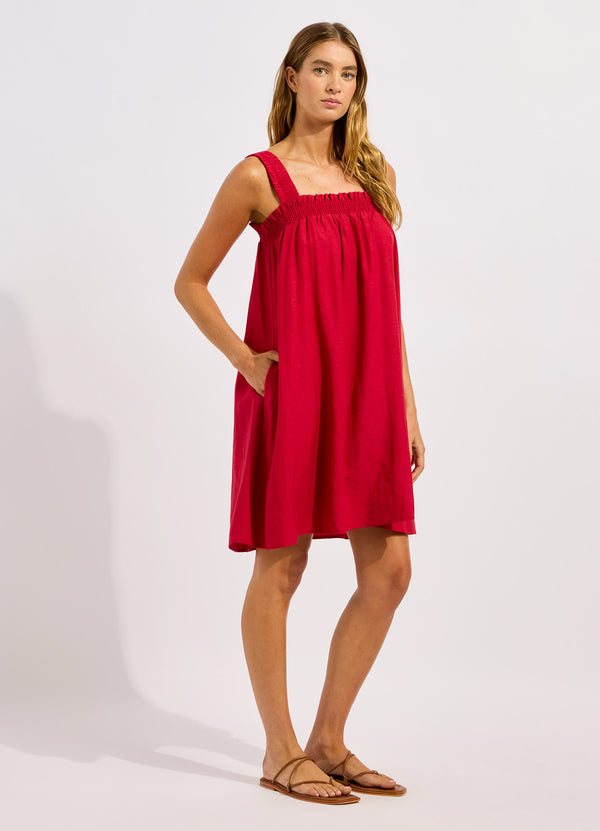 Beachedit Gathered Band Mini Dress