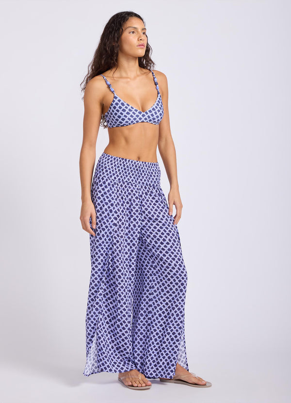 Marseille Shirred Waist Wrap Pant