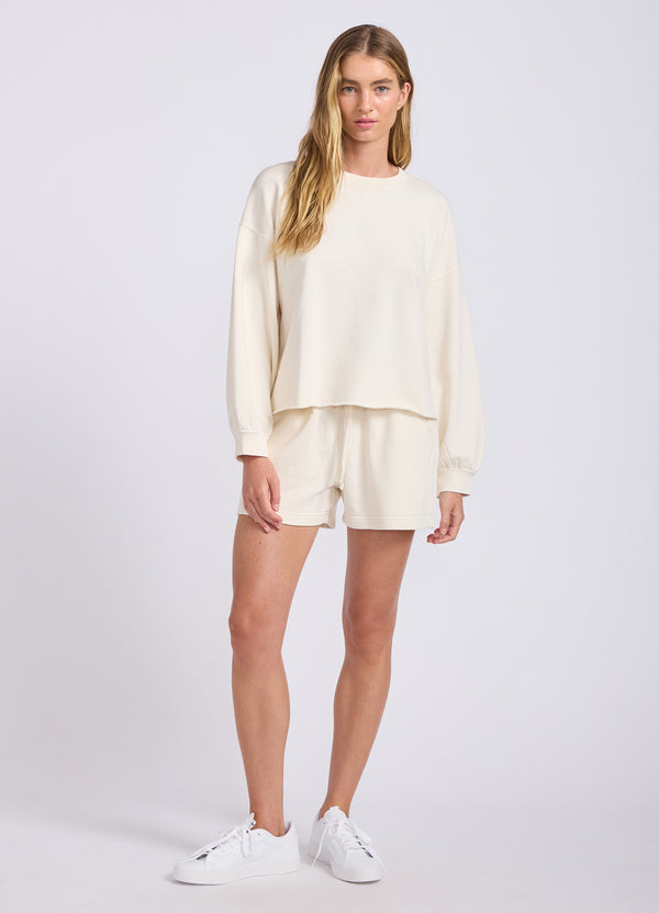 French Terry Puff Sleeve Sweatshirt