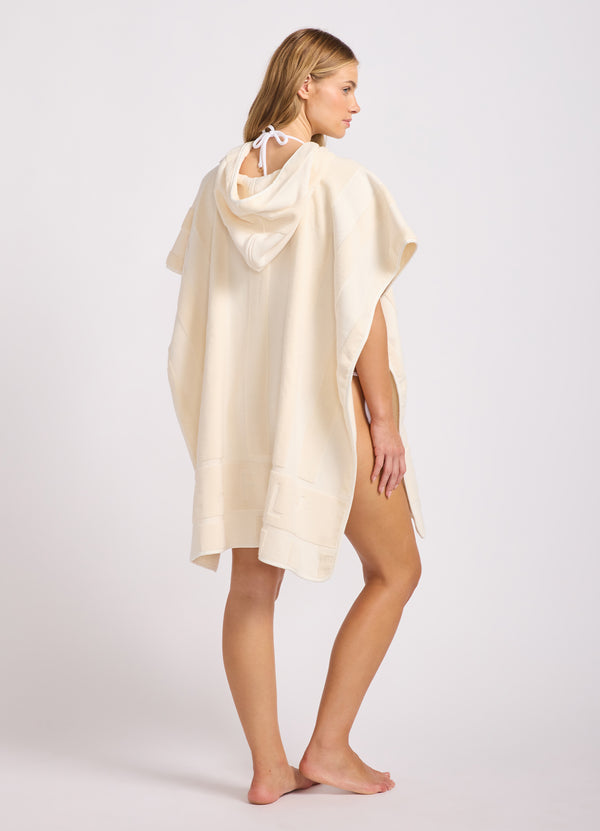 Fringe Benefits Stripe Towel Poncho