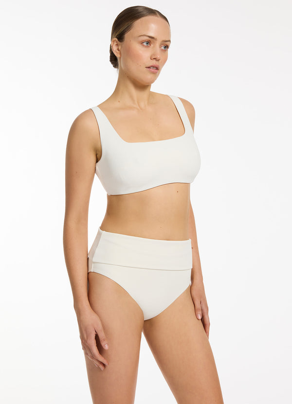 Isla Rib E-F Tank Bikini Top - Cream