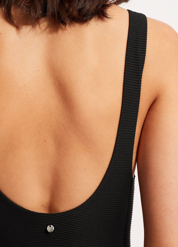 Essentials Retro Tank Maillot - Black