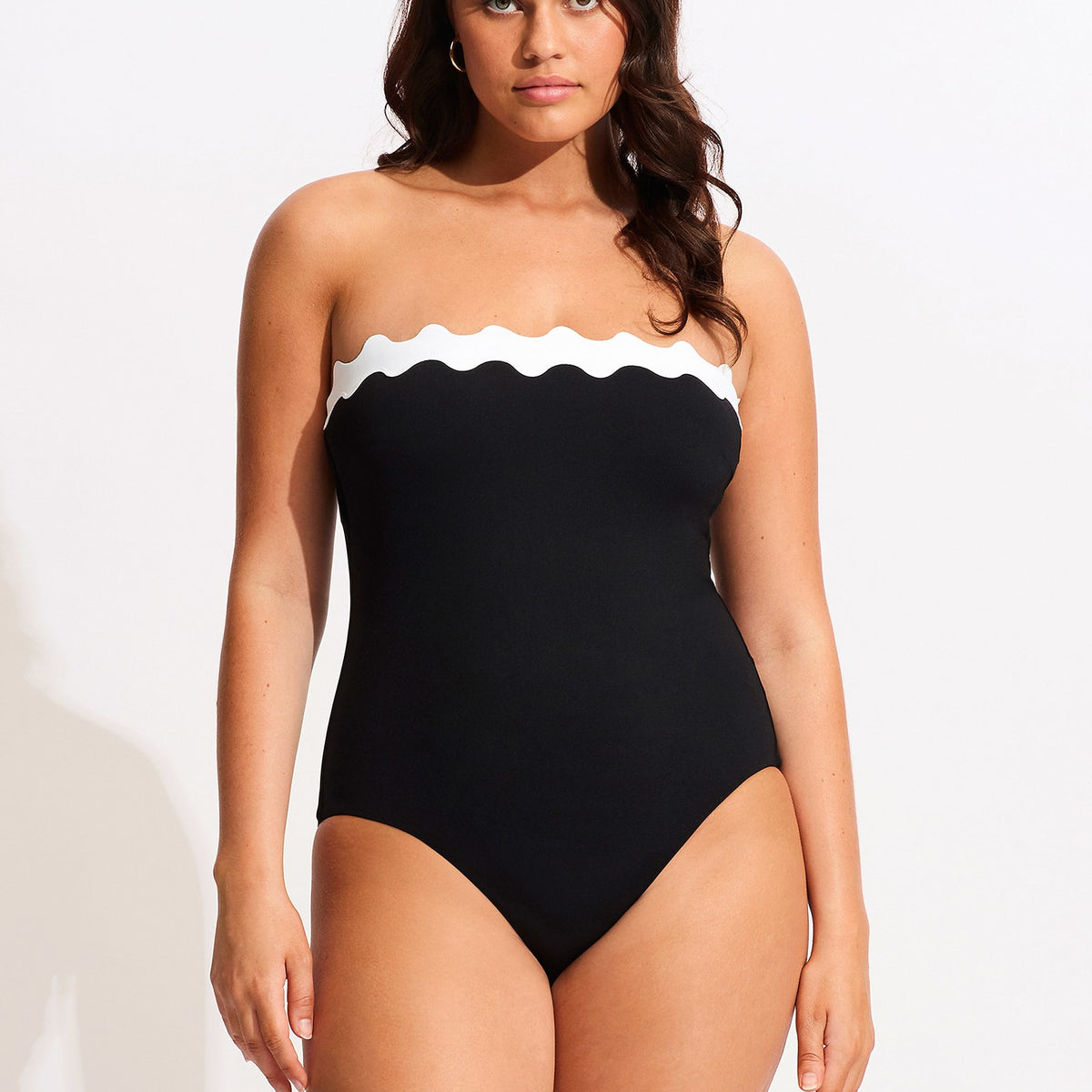 Chlorine Resistant Roxanne D-Cup Off The Grid Square Neck One Piece  Swimsuit, One Piece