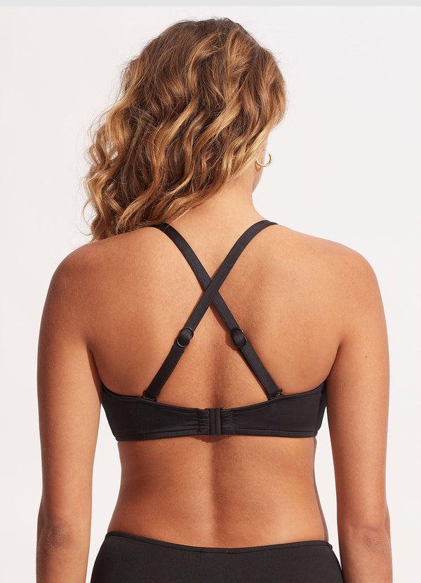 Seafolly Collective F Cup Halter Bra - Black