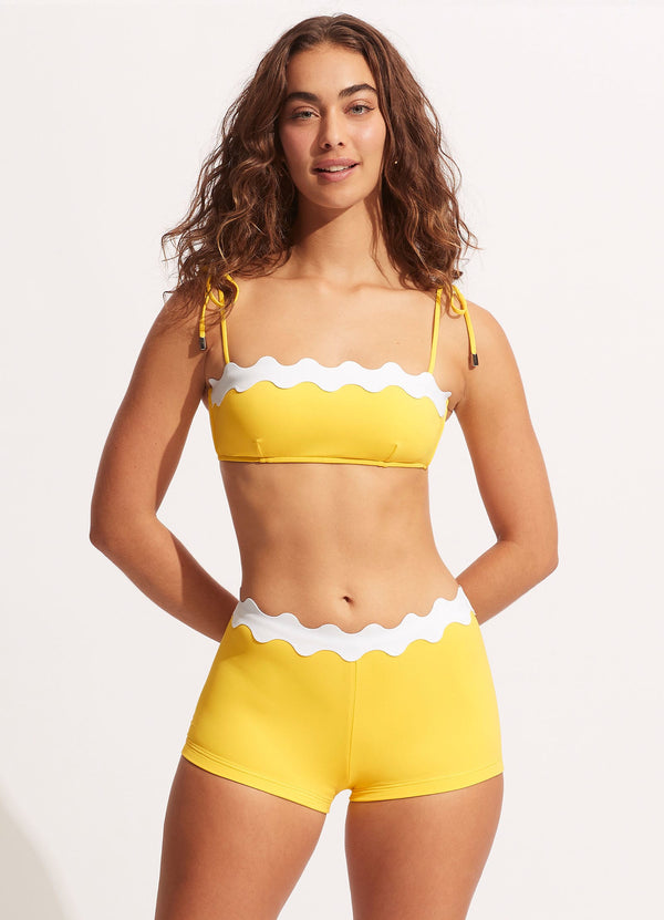 Gia Ric Rac Boyleg Bikini Bottom - Citron