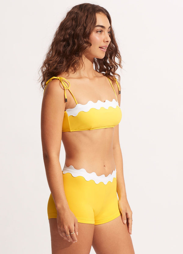 Gia Ric Rac Boyleg Bikini Bottom - Citron