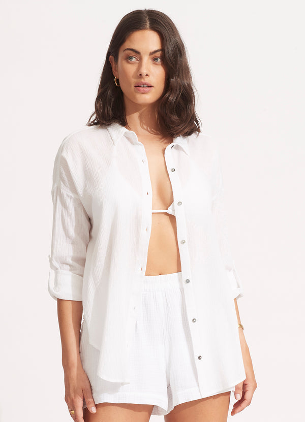 Classic Beach Shirt - White