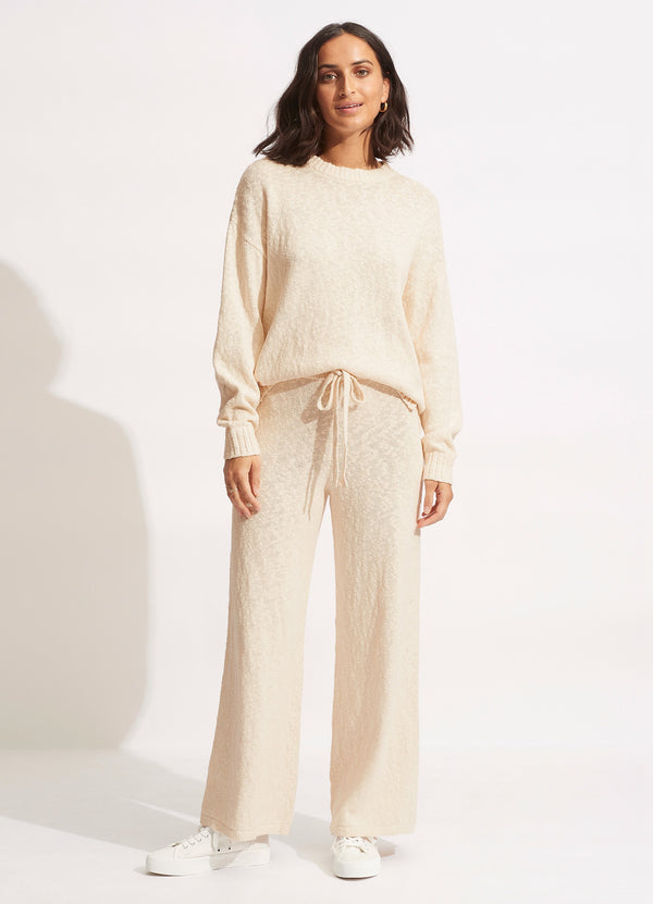 Boucle Knit Pant - Sand