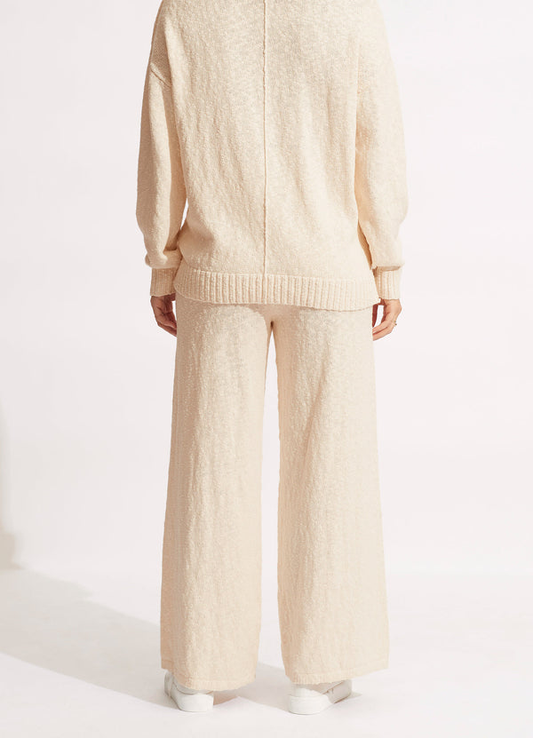 Boucle Knit Pant - Sand