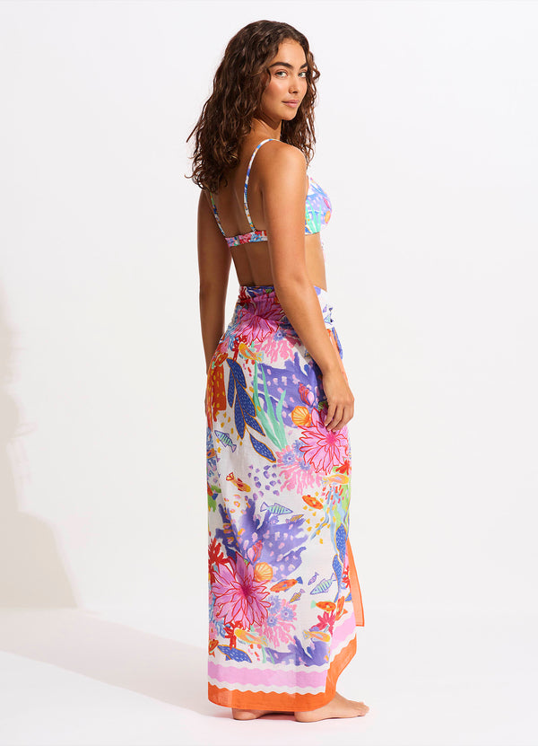 Under The Sea Sarong - White
