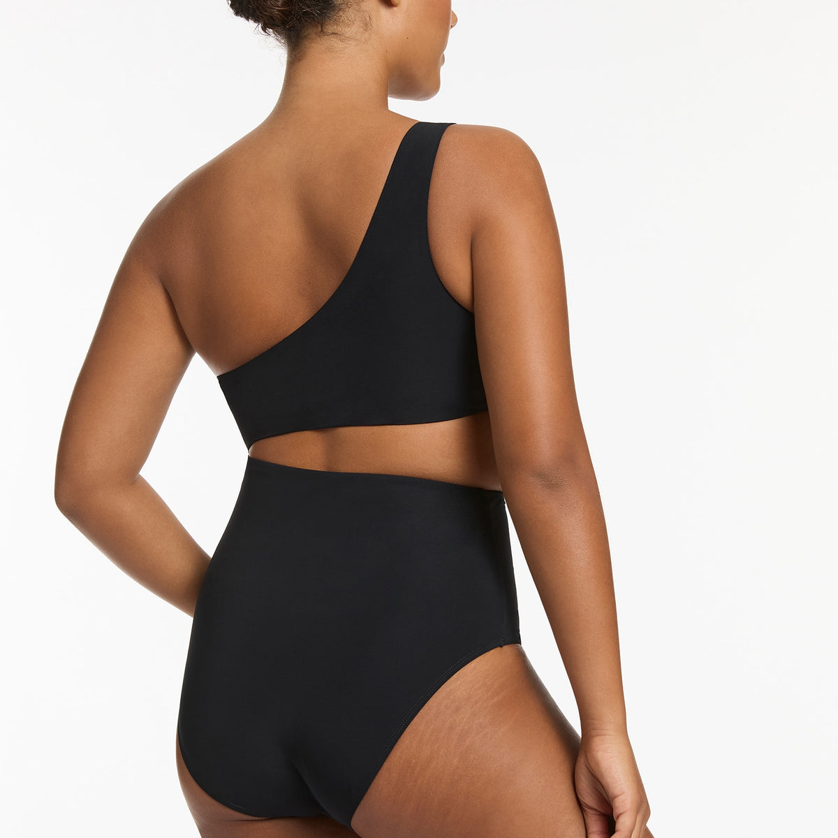 Black One Shoulder Bikini Set by BODYFLIRT