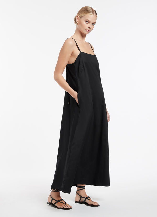 Jetset A Line Strappy Dress - Black