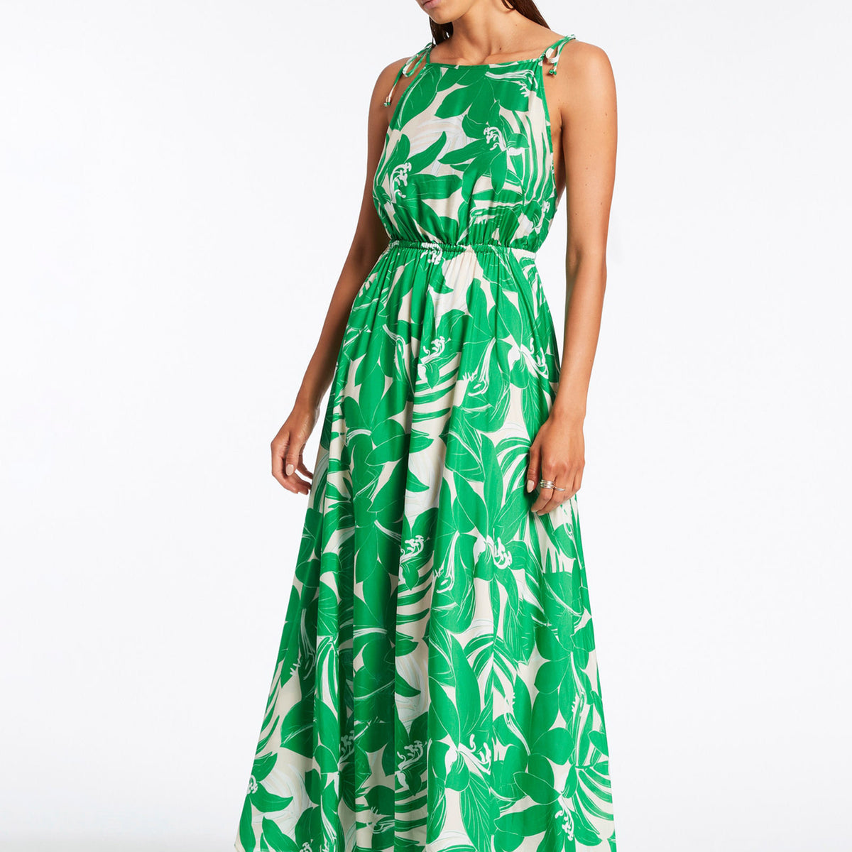 Floreale Backless Maxi Dress
