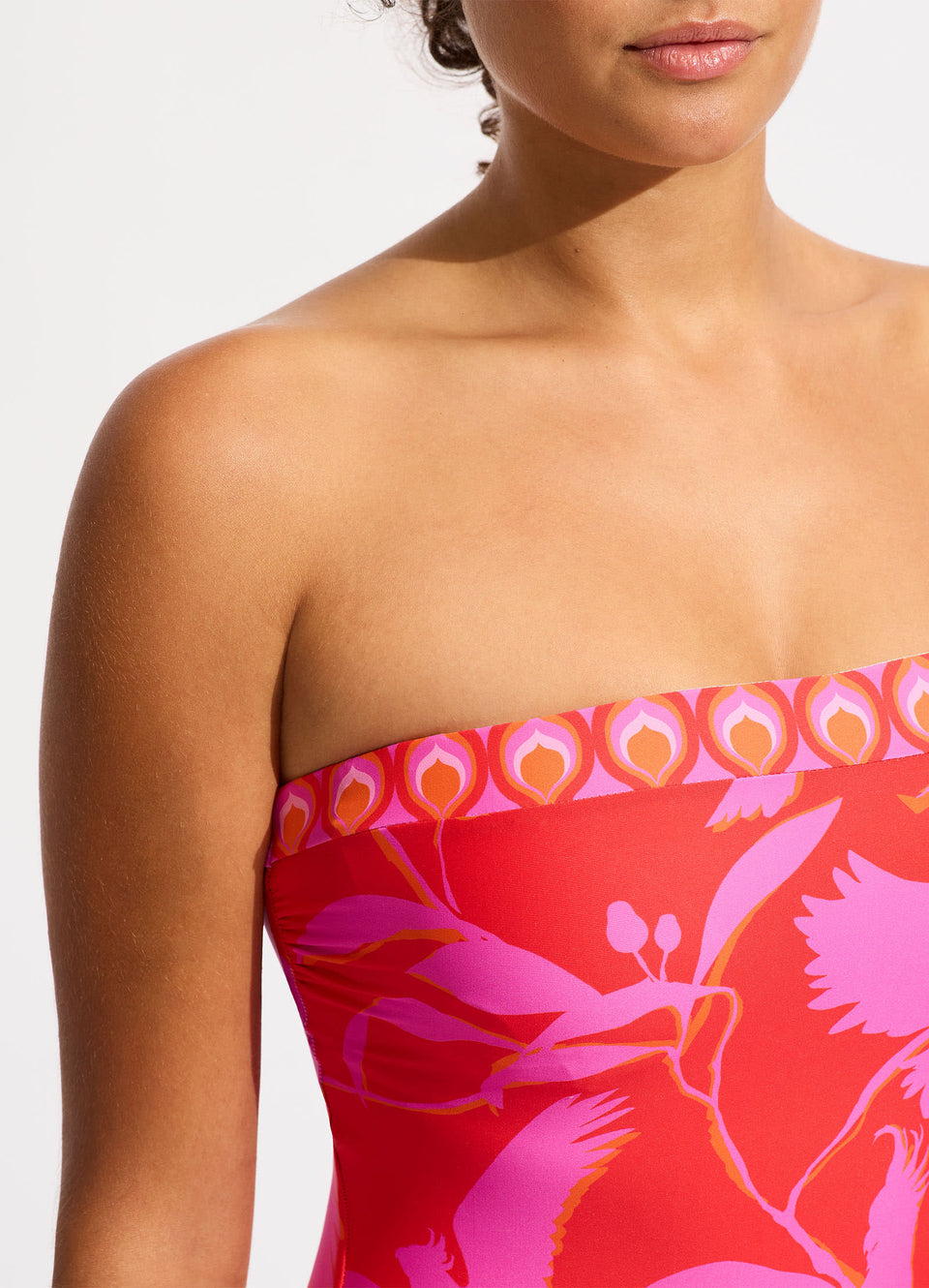 Birds Of Paradise DD Bandeau One Piece - Chilli Red – Seafolly US