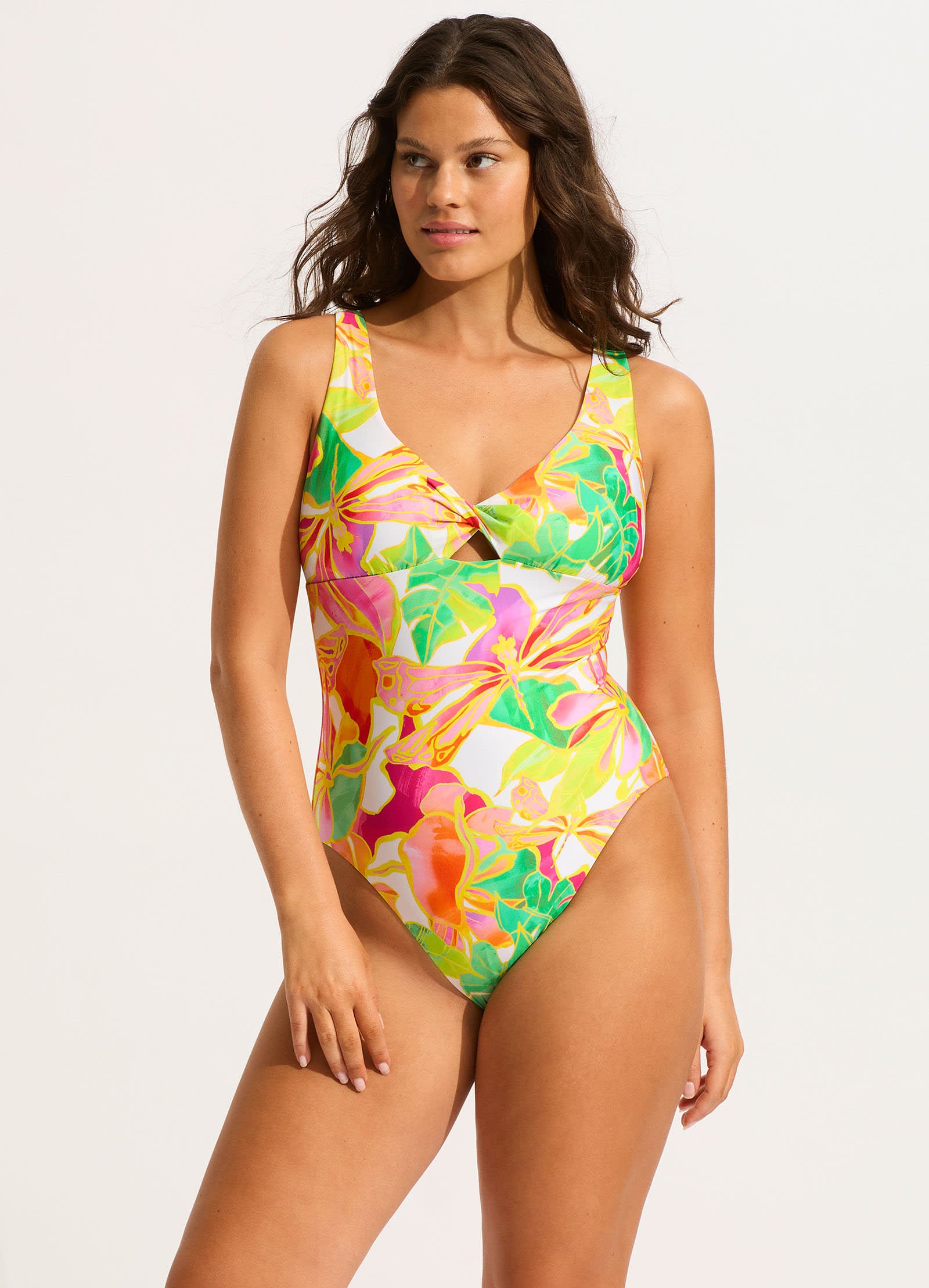 Wonderland Twist Front One Piece - Fuchsia Rose – Seafolly US