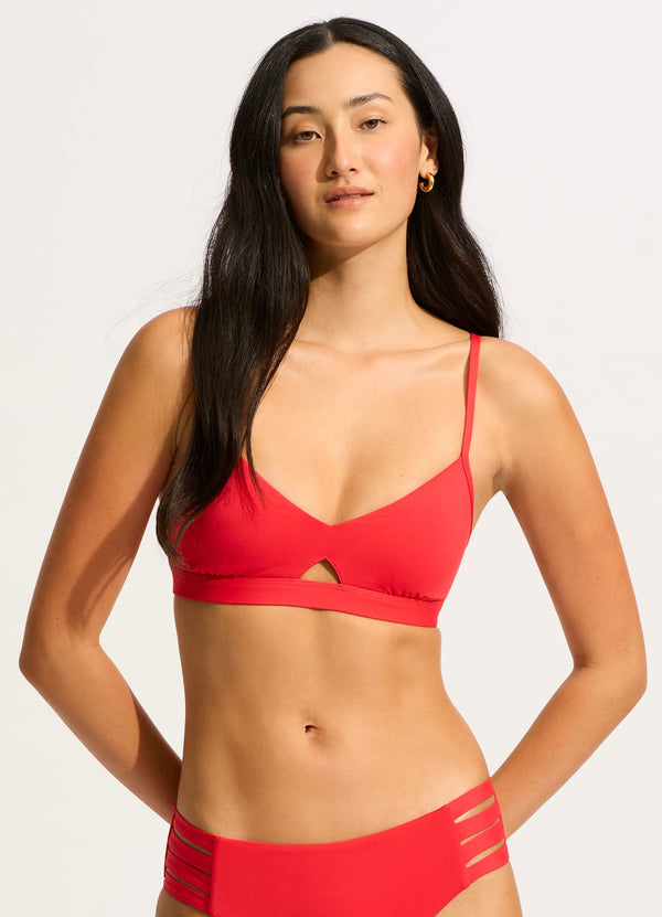 Seafolly Collective Hybrid Bralette - Chilli Red