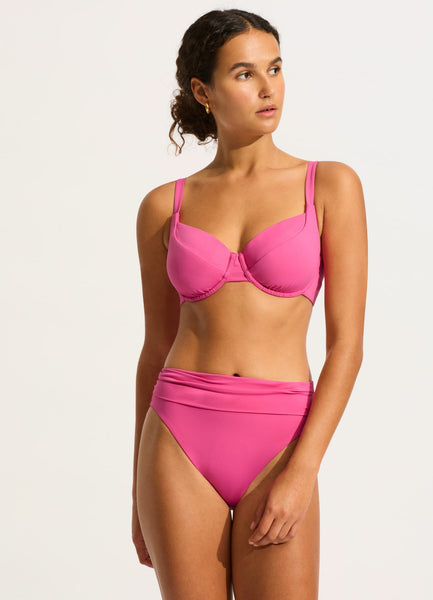 Sea Skin Cross Front Bra Bikini Top - Fuchsia Rose – Seafolly US