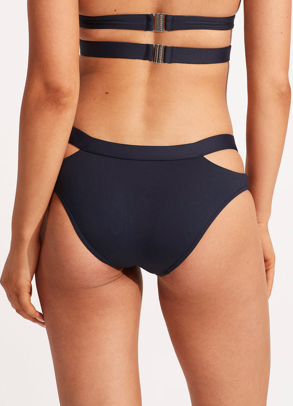 Seafolly Collective Split Band Hipster Bikini Bottom - True Navy