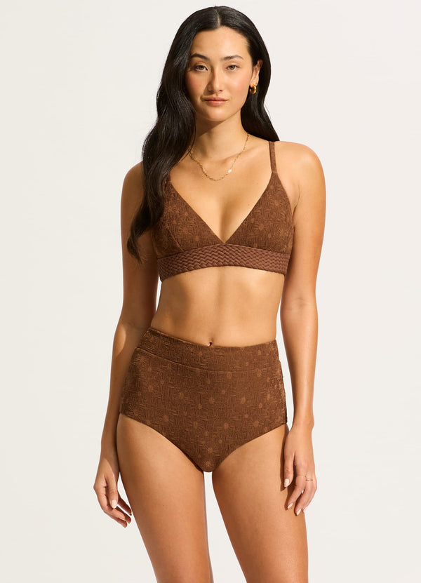 Marloe High Waisted Bikini Bottom - Tiramisu