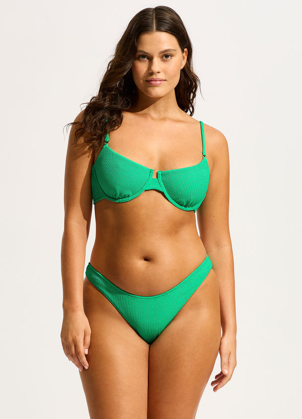 Sea Dive High Cut Rio Bikini Bottom - Jade