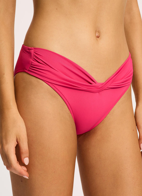 Seafolly Collective Twist Band Hipster - Raspberry