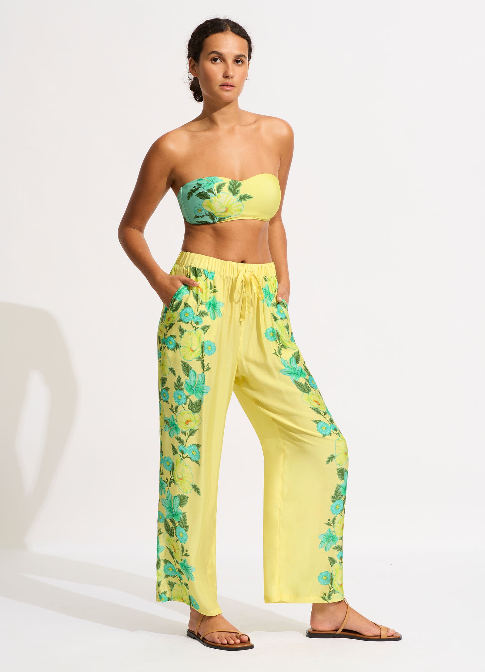 Wide leg party trousers sale