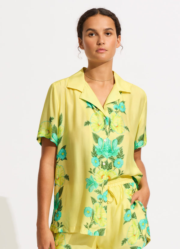 Garden Party Short Sleeve Shirt - Lime Light