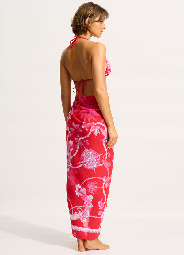 Ahoy Sarong - Chilli Red