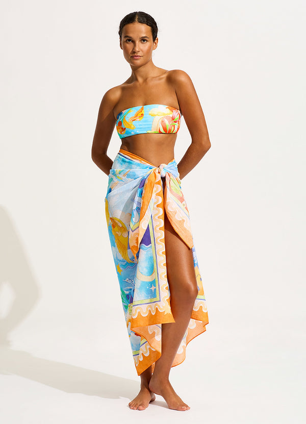 Aquarius Sarong - Turquoise