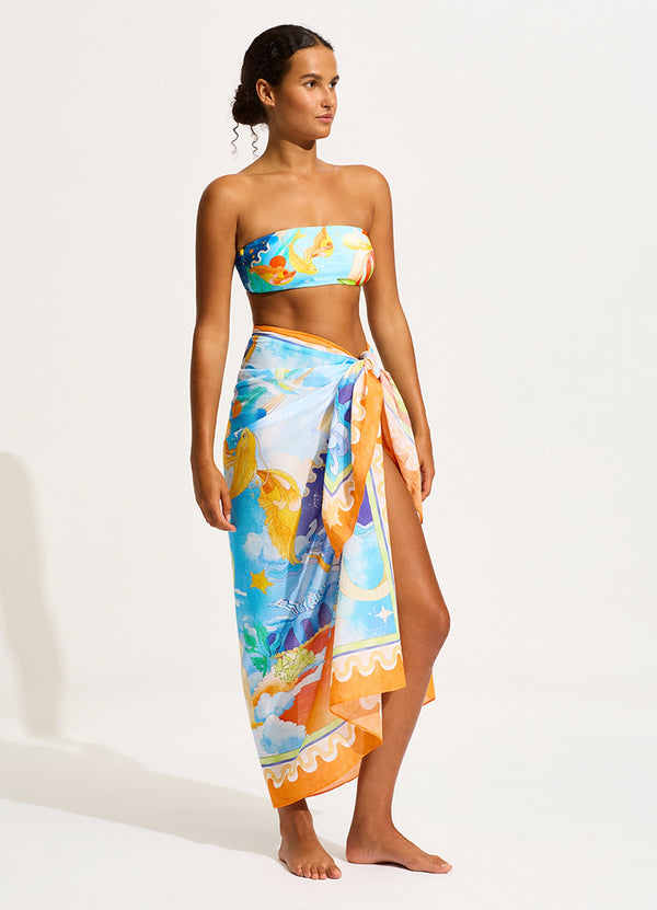 Aquarius Sarong - Turquoise