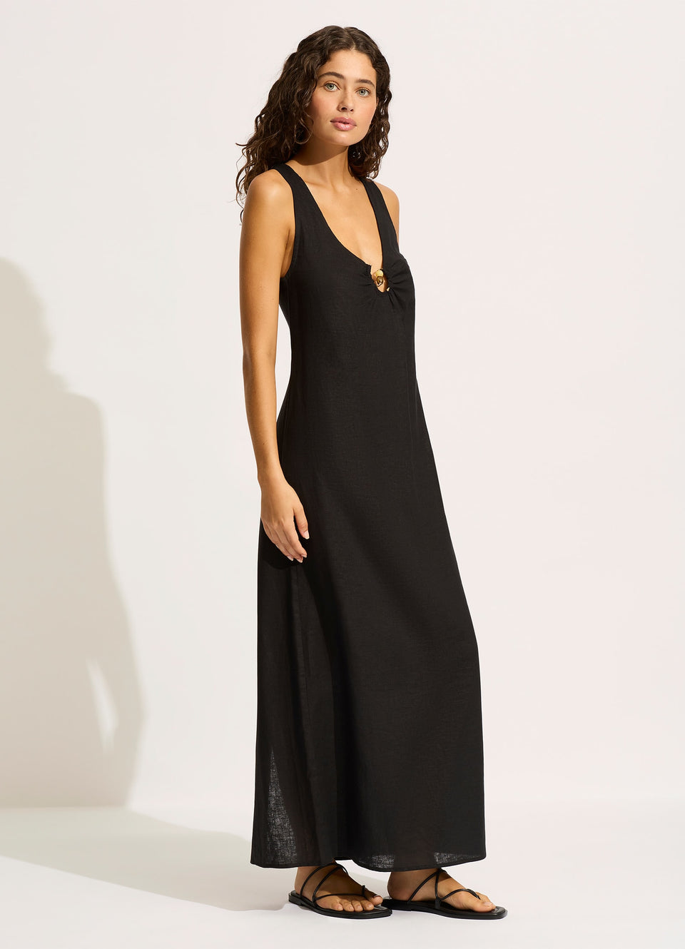 seafolly marina knit maxi dress Palermo Keyhole Front category:Eyes