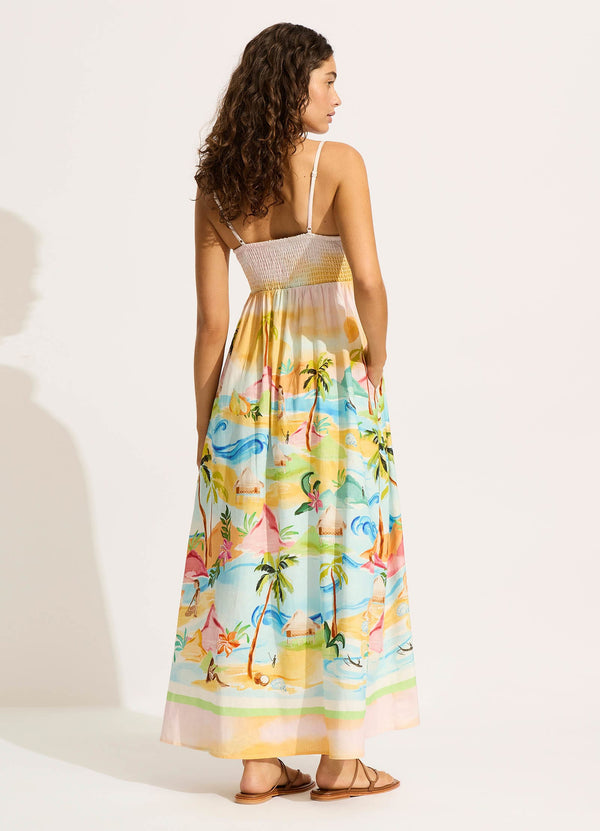 South Pacific Maxi Dress - Turquoise