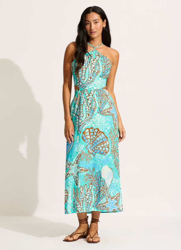 La Mer Cut Out Maxi Dress - Aquatic Blue