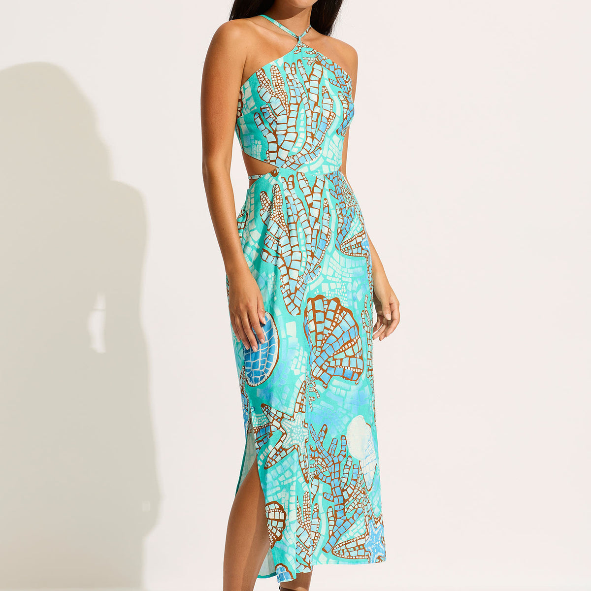 La Mer Cut Out Maxi Dress - Aquatic Blue – Seafolly US