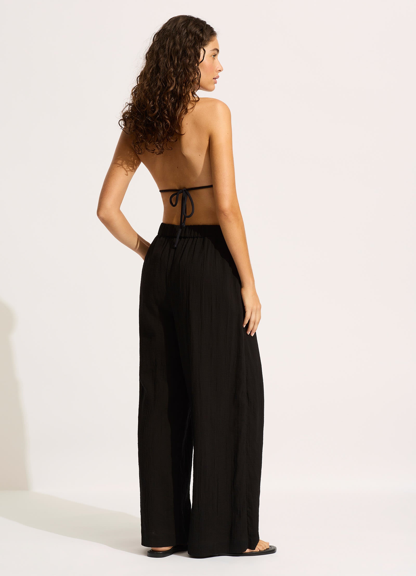 Crinkle Beach Pant - Black – Seafolly US
