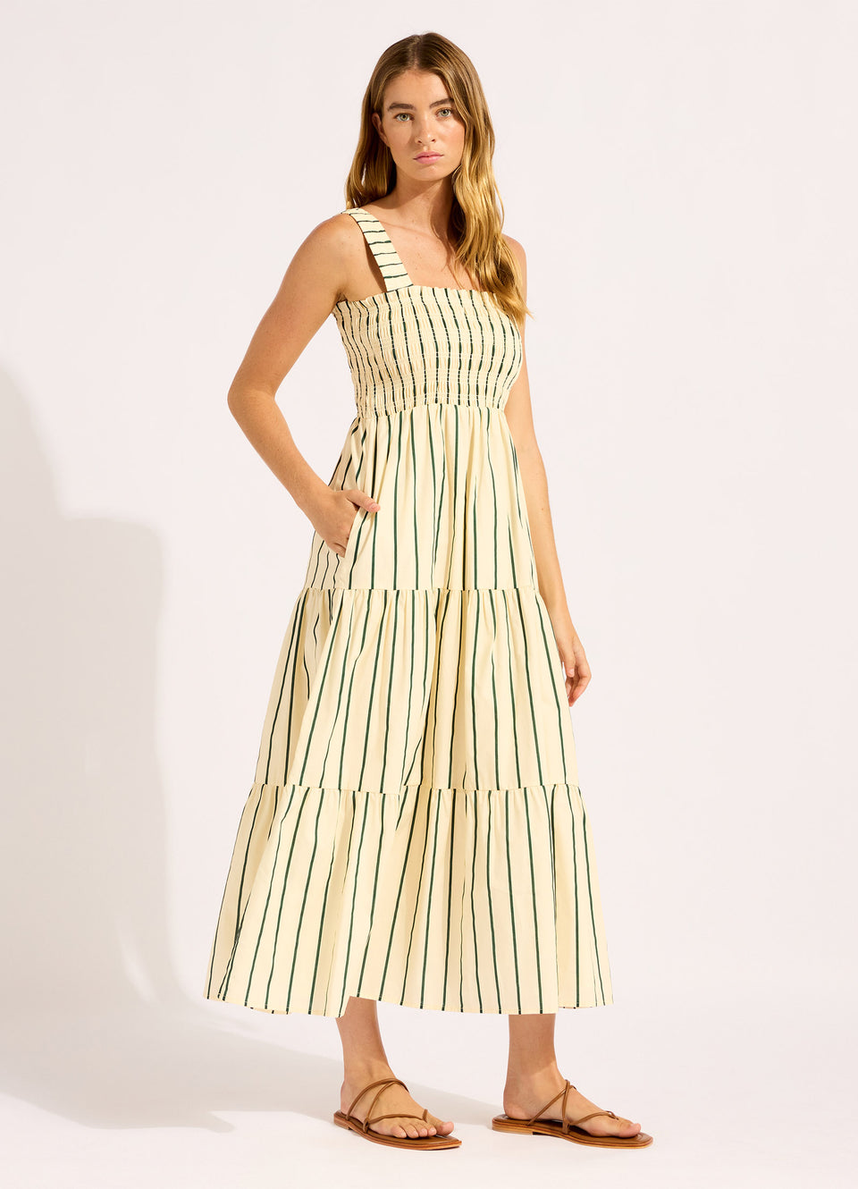 faithful midi dress Stripe Faithfull Midi Dress – Seafolly US