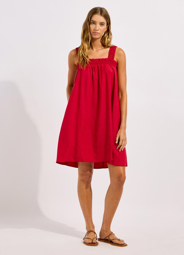 Beachedit Gathered Band Mini Dress