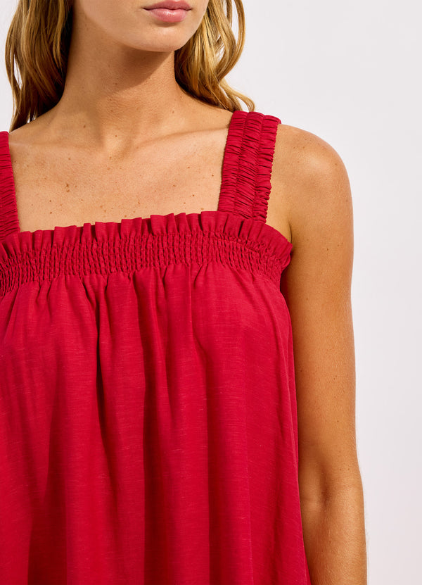 Beachedit Gathered Band Mini Dress