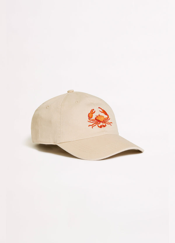 Wish You Were Here Embroidered Cap - Crab Orange