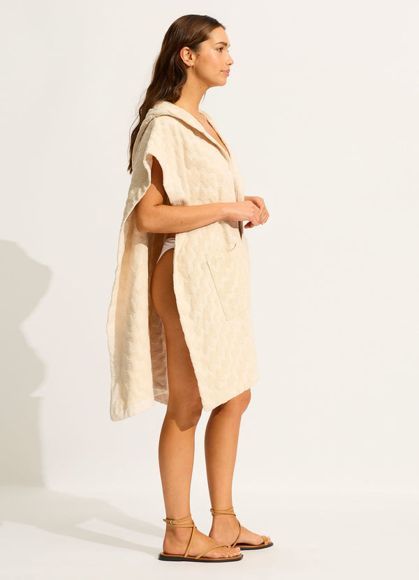 Spring Festival Towel Poncho - Sand