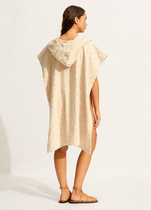 Spring Festival Towel Poncho - Sand