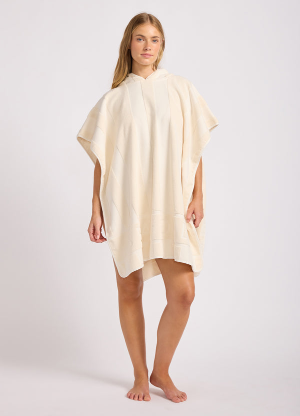 Fringe Benefits Stripe Towel Poncho
