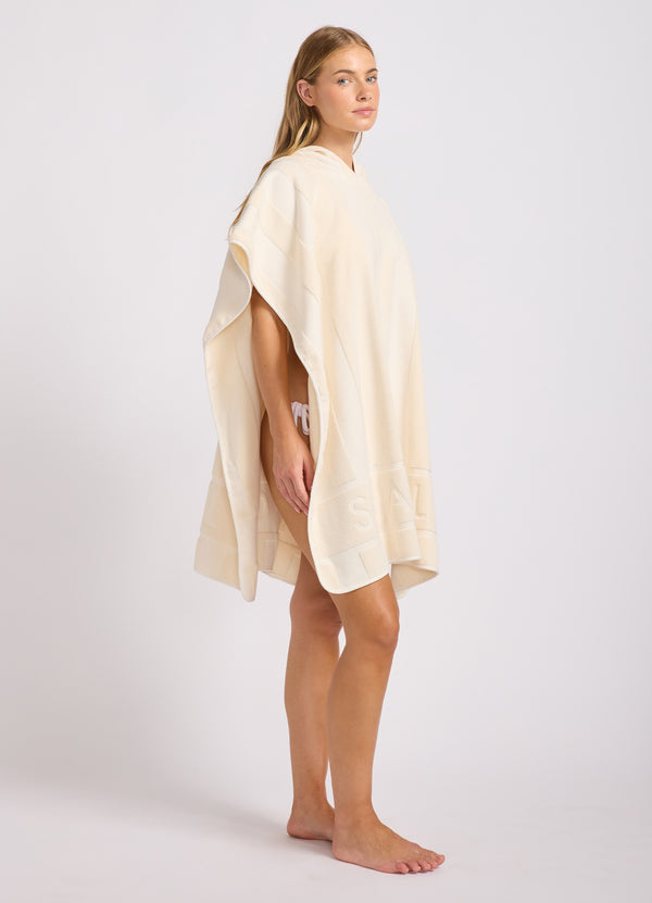 Fringe Benefits Stripe Towel Poncho